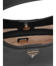 GUESS GIULLY 2 Borsa stampa saffiano con tracolla NERO - Borse Donna - 4