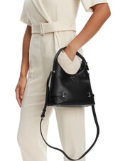 GUESS GIULLY 2 Borsa stampa saffiano con tracolla NERO - Borse Donna - 6