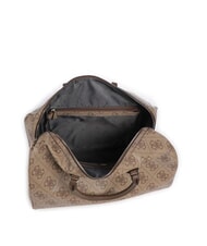 GUESS BERTA Borsone grande con tracolla latte logo/brown - Borsoni - 4