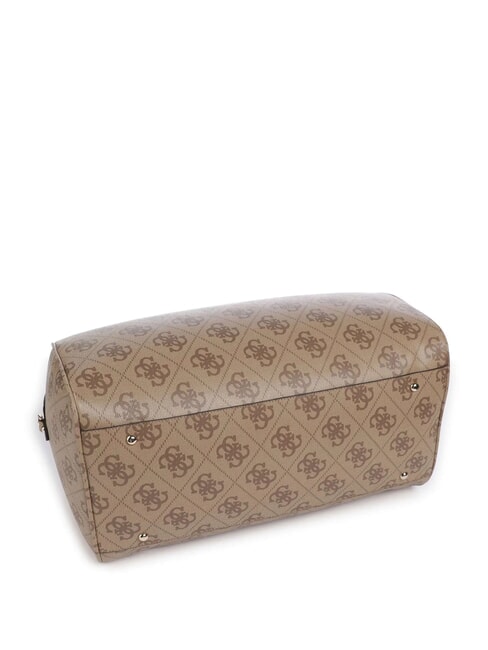 BERTA Borsone grande con tracolla latte logo/brown - Borsoni