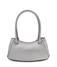 GUESS ROSALBA Borsa a spalla stampa saffiano SILVER - Borse Donna - 2