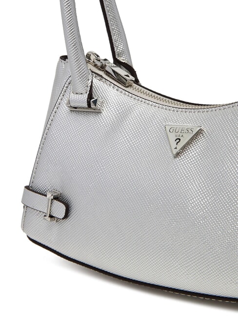ROSALBA Borsa a spalla stampa saffiano SILVER - Borse Donna
