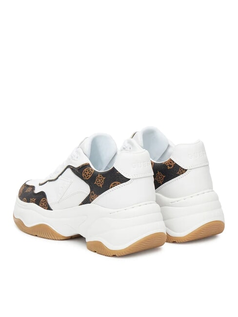 HAPYY3 Sneakers con inserti peony logo White/Brown - Scarpe Donna