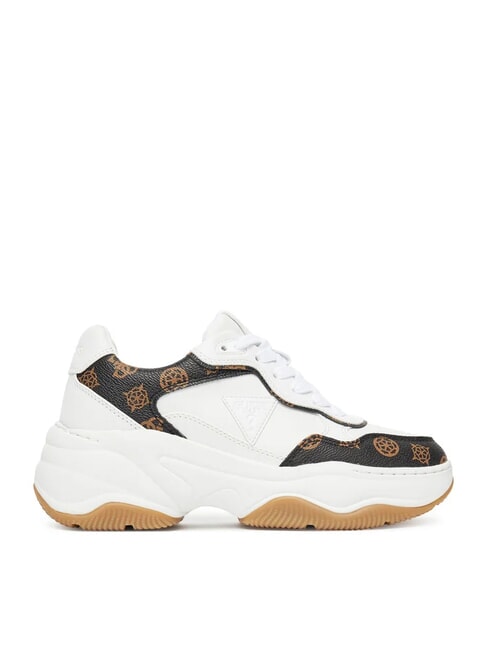 HAPYY3 Sneakers con inserti peony logo White/Brown - Scarpe Donna