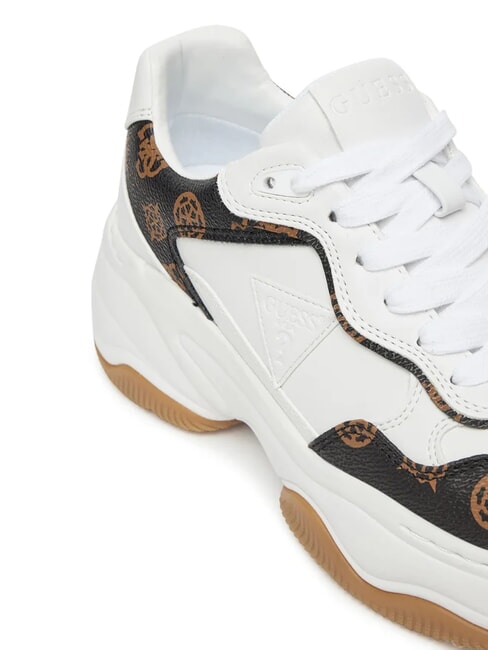 HAPYY3 Sneakers con inserti peony logo White/Brown - Scarpe Donna