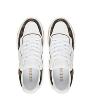 GUESS HAPYY3 Sneakers con inserti peony logo White/Brown - Scarpe Donna - 5