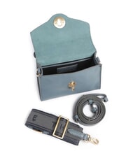 THE BRIDGE IRENE  Mini Bag a tracolla, in pelle ceruleo abb.oro - Borse Donna - 4