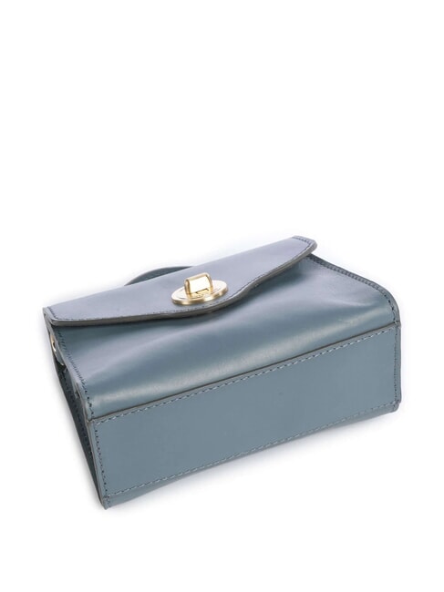 IRENE  Mini Bag a tracolla, in pelle ceruleo abb.oro - Borse Donna