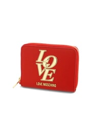 LOVE MOSCHINO LOVE Portafoglio mini zip around rosso - Portafogli Donna - 3
