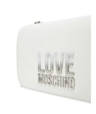 LOVE MOSCHINO LETTERING BICOLOR Borsa a tracolla bianco - Borse Donna - 4