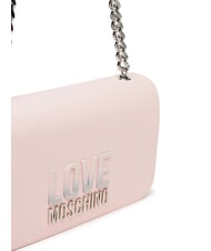 LOVE MOSCHINO LETTERING BICOLOR Borsa a tracolla cipria - Borse Donna - 5