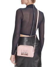 LOVE MOSCHINO BIG LETTERING Mini Bag a tracolla cipria - Borse Donna - 6