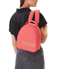 LOVE MOSCHINO LETTERING Zaino corallo - Borse Donna - 6