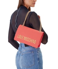 LOVE MOSCHINO LETTERING Borsa a spalla / a tracolla corallo - Borse Donna - 5