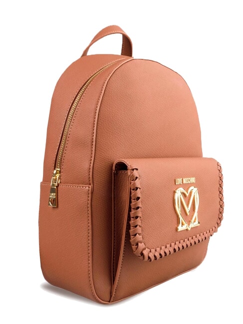 BRAIDED Zaino con tasca cammello - Borse Donna