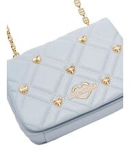 LOVE MOSCHINO SWEET STUDS Borsa mini a tracolla con borchiette Azzurro chiaro - Borse Donna - 4