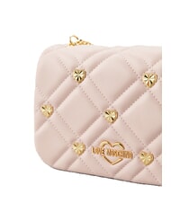 LOVE MOSCHINO SWEET STUDS Borsa mini a tracolla con borchiette cipria - Borse Donna - 5