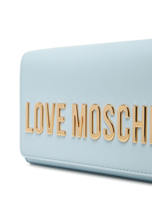 BOLD LOGO Borsa con flap e tracolla catena Azzurro chiaro - Borse Donna