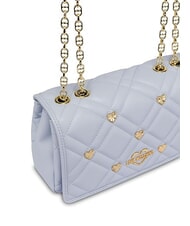 LOVE MOSCHINO SWEET STUDS Borsa a spalla con catena Azzurro chiaro - Borse Donna - 3