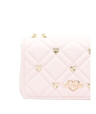 LOVE MOSCHINO SWEET STUDS Borsa a spalla con catena cipria - Borse Donna - 3