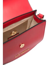 LOVE MOSCHINO LOVE CHAIN Borsa mini a tracolla rosso - Borse Donna - 4