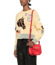 LOVE MOSCHINO LOVE CHAIN Borsa mini a tracolla rosso - Borse Donna - 5