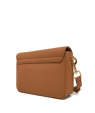 LOVE MOSCHINO LAMINATED BOLD LOVE Borsa a spalla con flap cammello - Borse Donna - 2