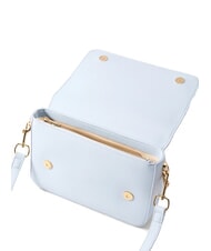 LOVE MOSCHINO LAMINATED BOLD LOVE Borsa a spalla con flap Azzurro chiaro - Borse Donna - 4