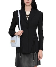 LOVE MOSCHINO LAMINATED BOLD LOVE Borsa a spalla con flap Azzurro chiaro - Borse Donna - 5