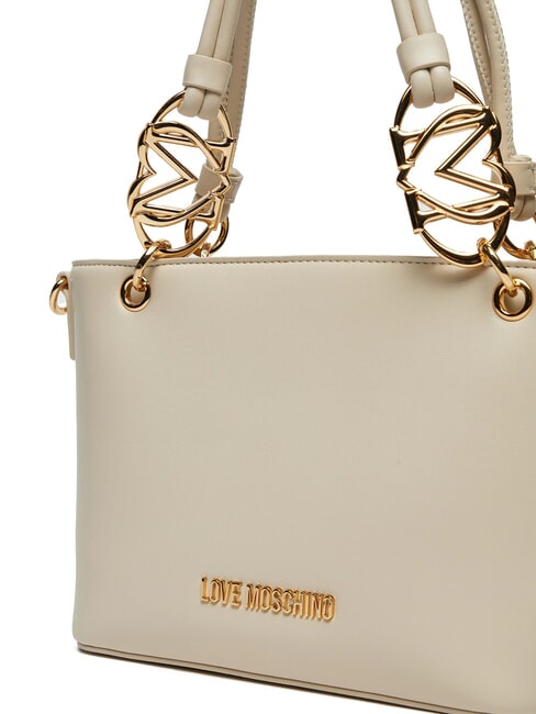 LOVE CHAIN STRAP Borsa shopping con tracolla avorio - Borse Donna
