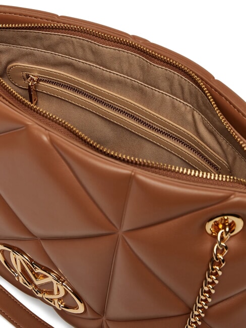 GEOMETRIC Borsa a spalla manici catena cammello - Borse Donna