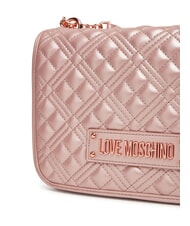 LOVE MOSCHINO BOLD LOVE Borsa a spalla con manici catena powder - Borse Donna - 4