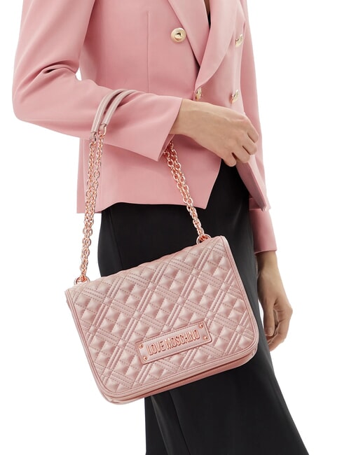 BOLD LOVE Borsa a spalla con manici catena powder - Borse Donna