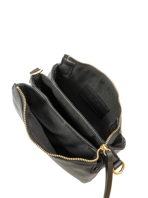 SIMONA Borsa a tracolla tris pelle dollaro nero - Borse Donna