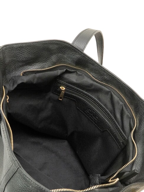 MARTINA Borsa shopper morbida in pelle dollaro nero - Borse Donna