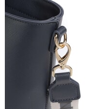 MARIO VALENTINO ZERO RE Borsa shopping con tracolla logata blu notte - Borse Donna - 3