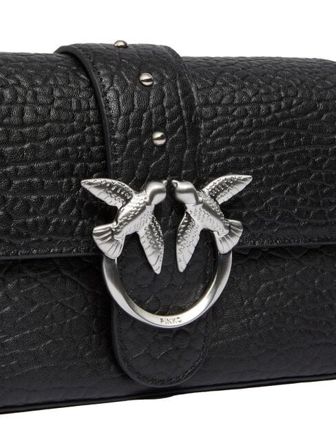 LOVE ONE SLOUCHY  Borsa mini in pelle a tracolla nero limousine - matt silver - Borse Donna