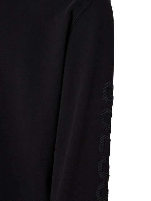 EMBRO ON SLEEVE  Felpa in misto cotone jetbla - Felpe Uomo