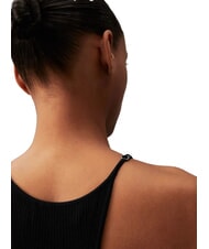 CALVIN KLEIN CK JEANS Vestito corto a canotta a costine ck black - Vestiti Donna - 4