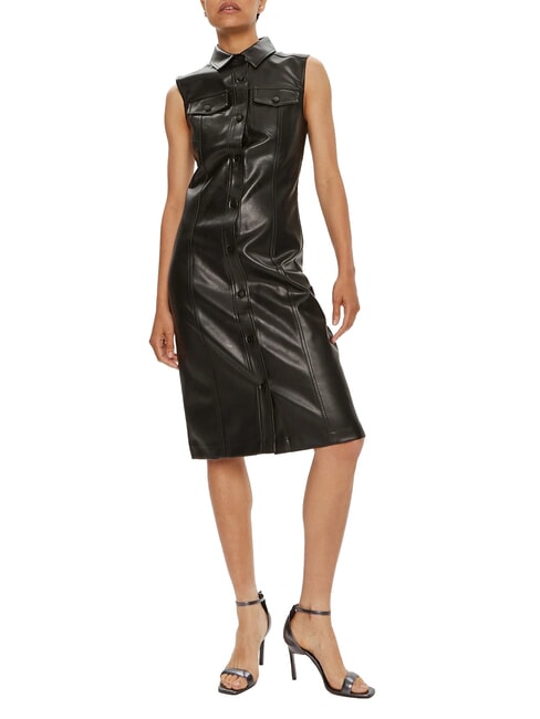 CK JEANS Vestito giromanica al ginocchio ck black - Vestiti Donna