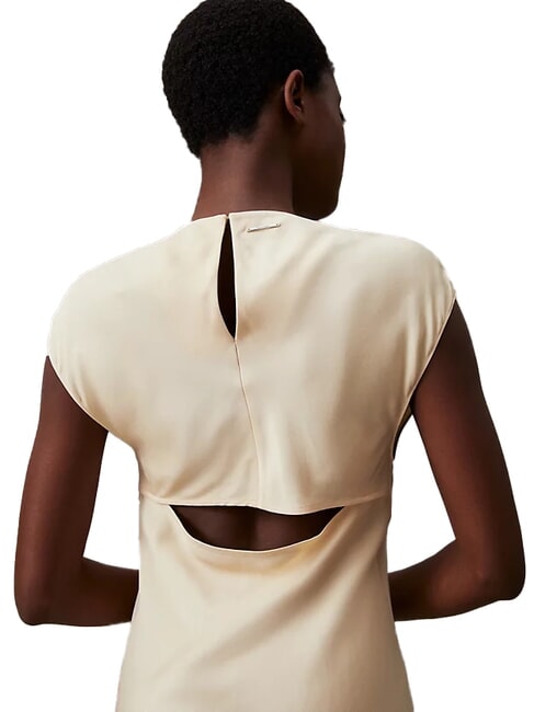 CK Vestito midi cut-out con spacchi laterali wood ash - Vestiti Donna