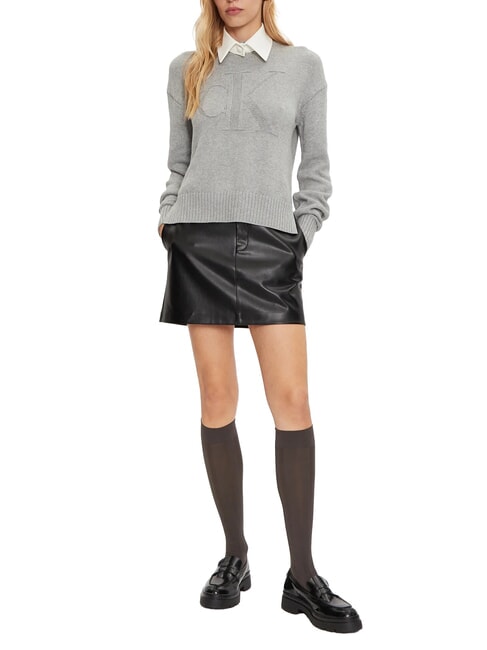 CK JEANS Minigonna morbida ck black - Gonne Donna