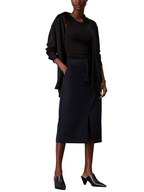 CK Gonna gessata midi night sky / gray morn stripe - Gonne Donna