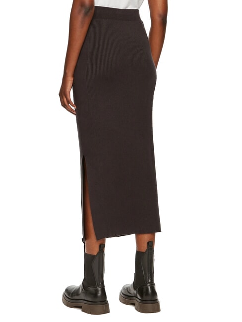 CK JEANS Gonna midi stretch ck black - Gonne Donna