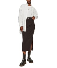 CALVIN KLEIN CK JEANS Gonna midi stretch ck black - Gonne Donna - 5