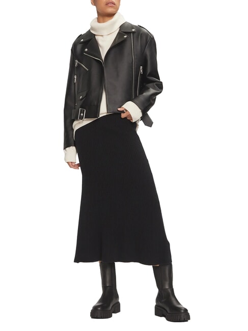 CK Gonna midi scampanata a coste ck black - Gonne Donna