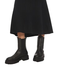 CALVIN KLEIN CK Gonna midi scampanata a coste ck black - Gonne Donna - 4