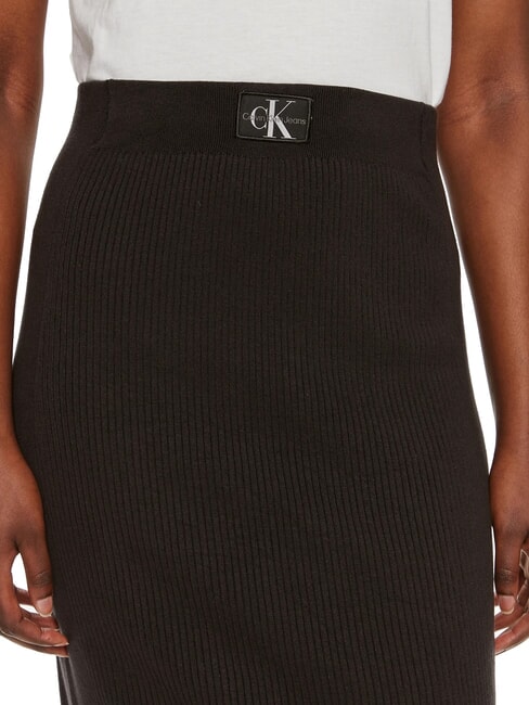 CK JEANS Gonna midi stretch ck black - Gonne Donna