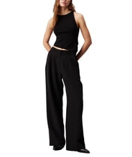 CALVIN KLEIN CK JEANS Canotta asimmetrica ck black - T-shirt e Top Donna - 4