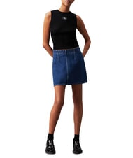 CALVIN KLEIN CK JEANS Canottiera a costine ck black - T-shirt e Top Donna - 3